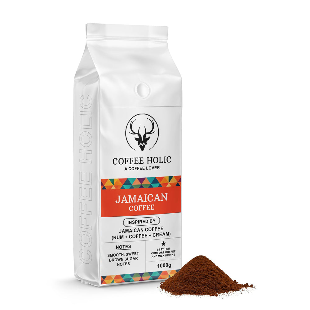 Coffeeholic Jamaican Rum Inspired Ground Coffee 1kg | Medium Roast
