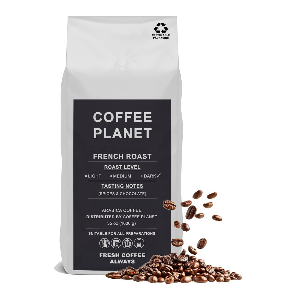 Coffee Planet French Roast Coffee Beans 1kg | Dark Roast
