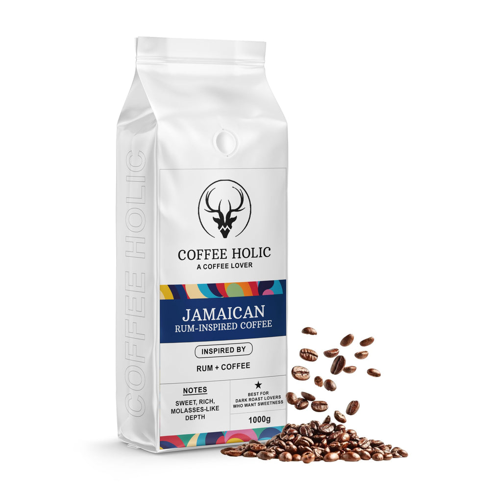 Coffeeholic Jamaican Rum Inspired Coffee Beans 1kg | Dark Roast