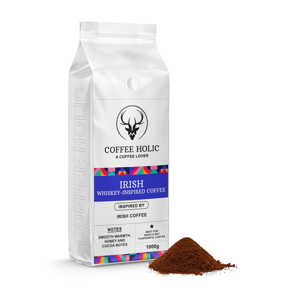 Coffeeholic Blue Irish Whiskey Inspired Ground Coffee 1kg | Medium Roast
