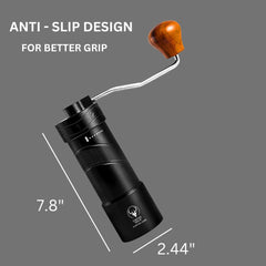 Coffeeholic Manual Burr Coffee Grinder | Stainless Steel