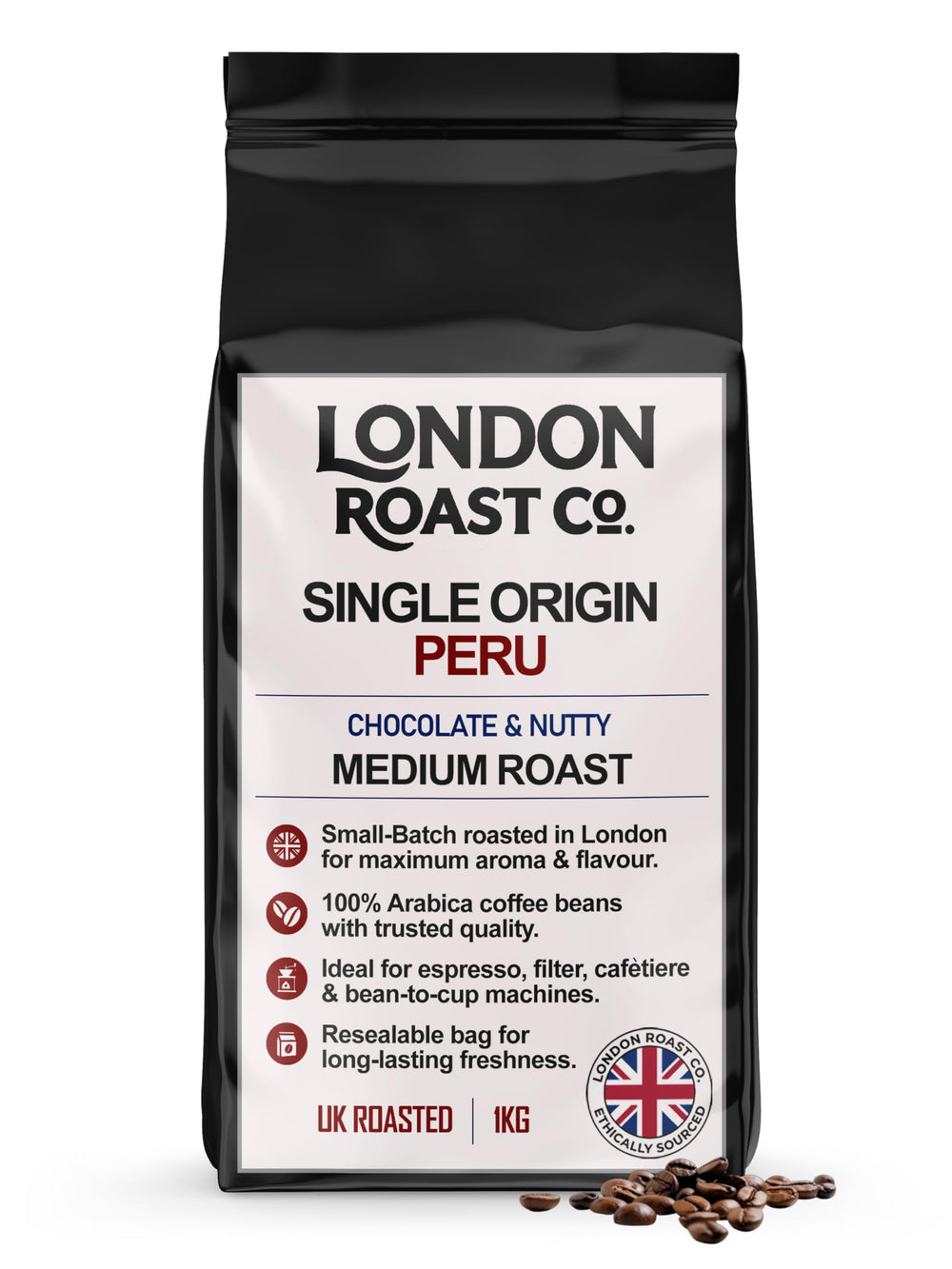 London Roast Co Peru Coffee Beans 1kg | Medium Roast
