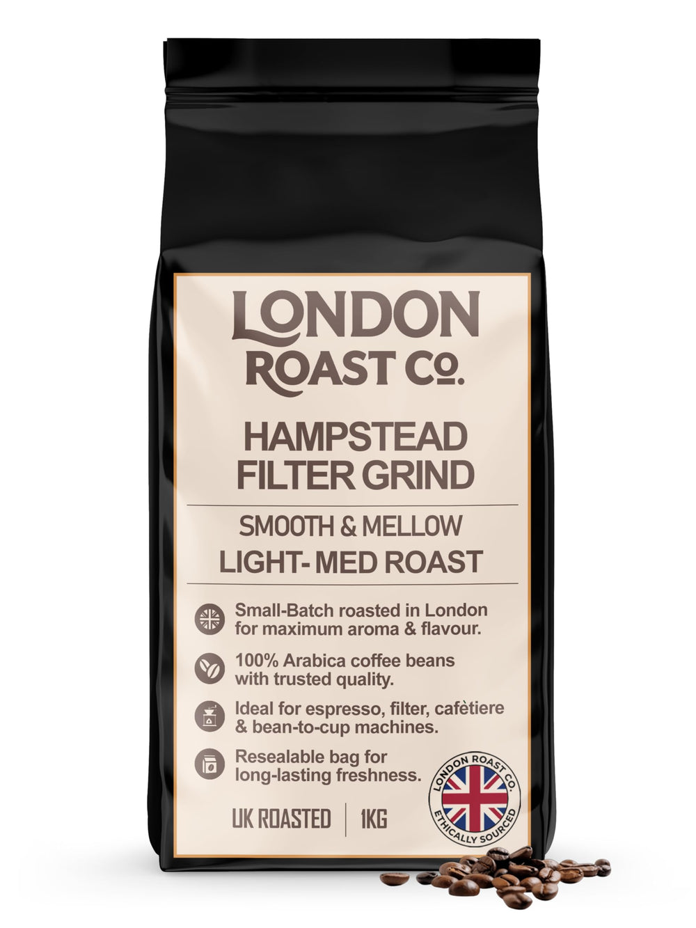 London Roast Co Hampstead Smooth & Mellow Coffee Beans 1kg