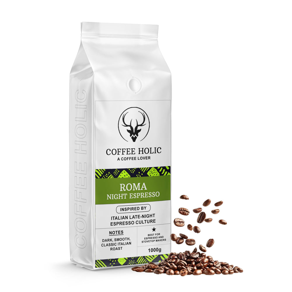 Coffeeholic Roma Night Espresso Coffee Beans 1kg | Dark Roast