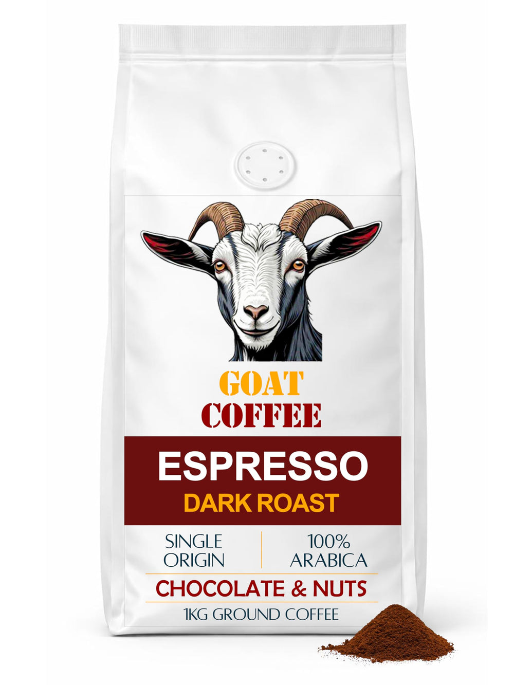Goat Coffee Espresso Ground Coffee 1kg | Dark Roast