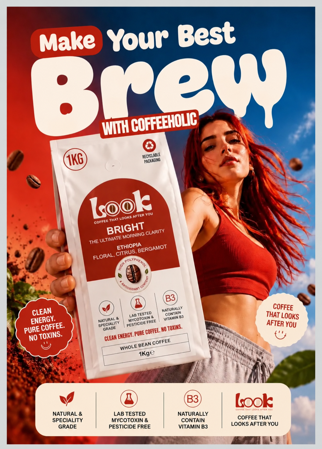 Make your best brew with Coffeeholic — original Look Bright coffee campaign