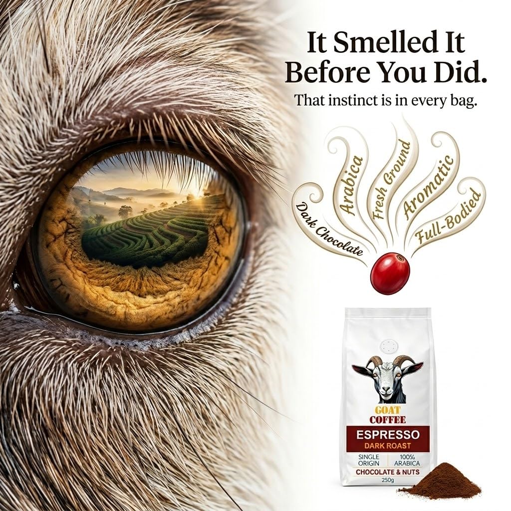 Goat Coffee Espresso Ground Coffee 1kg | Dark Roast