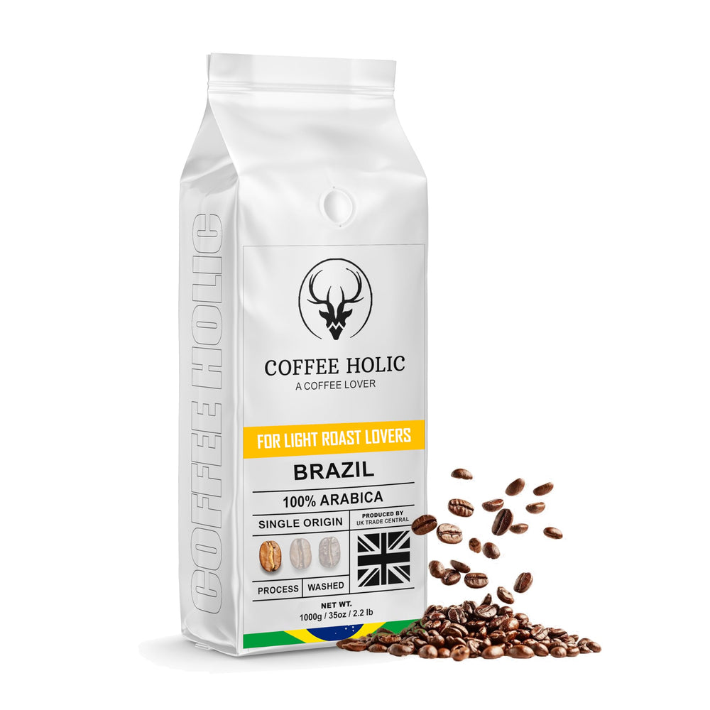 Coffeeholic Brazilian Coffee Beans 1kg | Light Roast