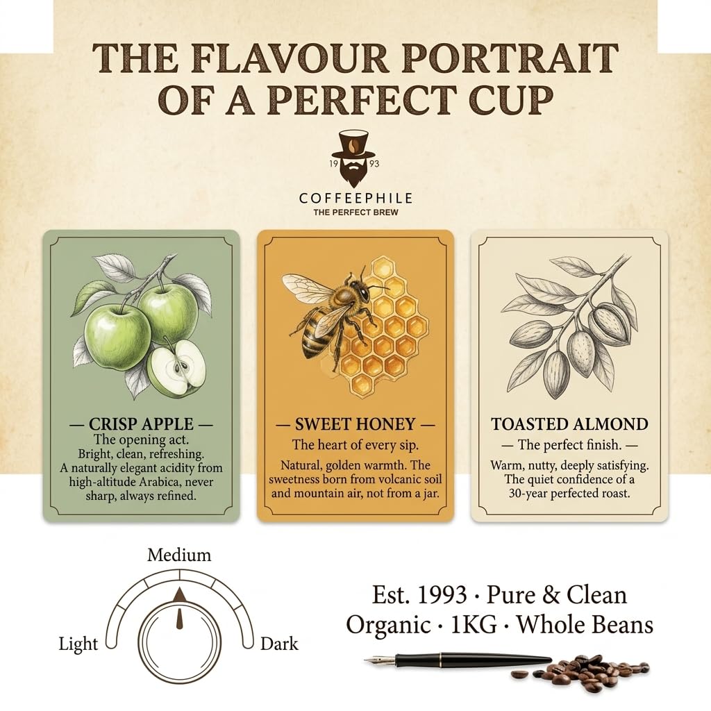 Coffee Phile Pure & Clean Coffee Beans 1kg | Medium Roast