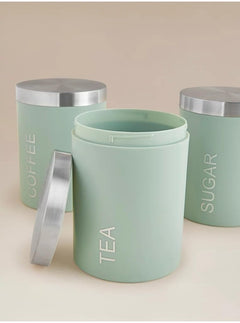 Coffeeholic Tea, Coffee & Sugar Canister Set | Light Green