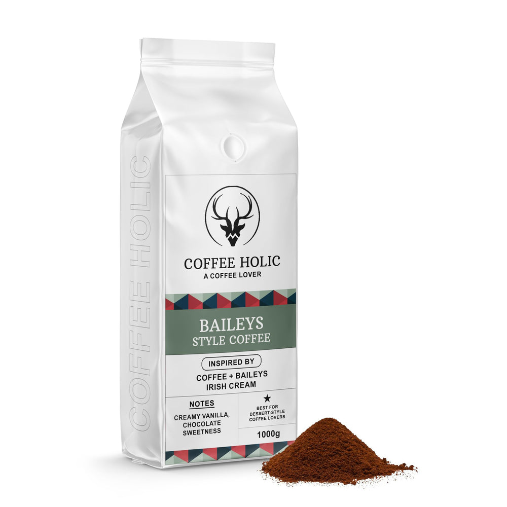 Coffeeholic Bailey Irish Cream Style Ground Coffee 1kg | Medium Roast