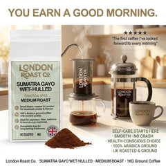 London Roast Co Sumatra Gayo Ground Coffee 1kg | Medium Roast