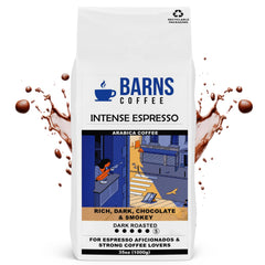 Barns Intense Espresso Coffee Beans 1kg | Dark Roast