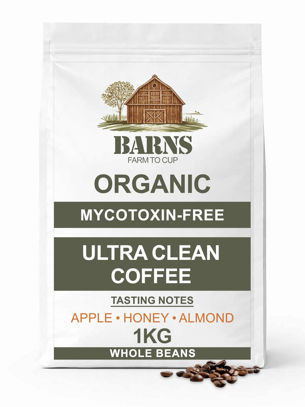 Barns Ultra Clean Coffee Beans 1kg | Medium Roast