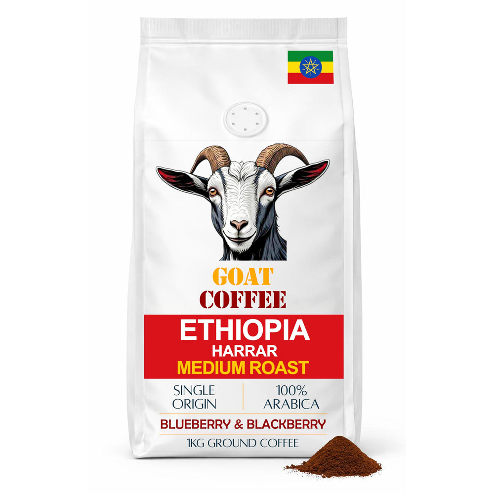 Goat Coffee Ethiopia Harrar Ground Coffee 1kg | Medium Roast