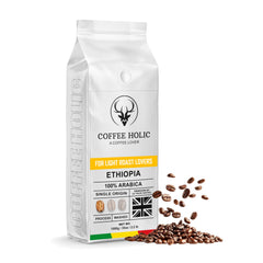 Coffeeholic Ethiopia Coffee Beans 1kg | Light Roast