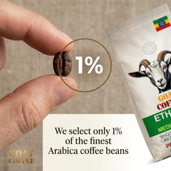Goat Coffee Ethiopia Guji Ground Coffee 1kg | Medium Roast