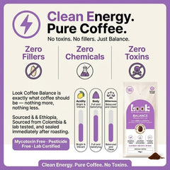 Look Coffee Balance Half-Caf Organic Ground Coffee 1kg