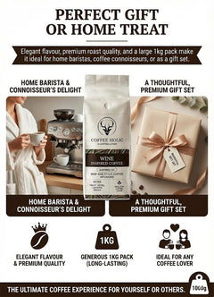 Coffeeholic Wine Inspired Ground Coffee 1kg | Dark Roast