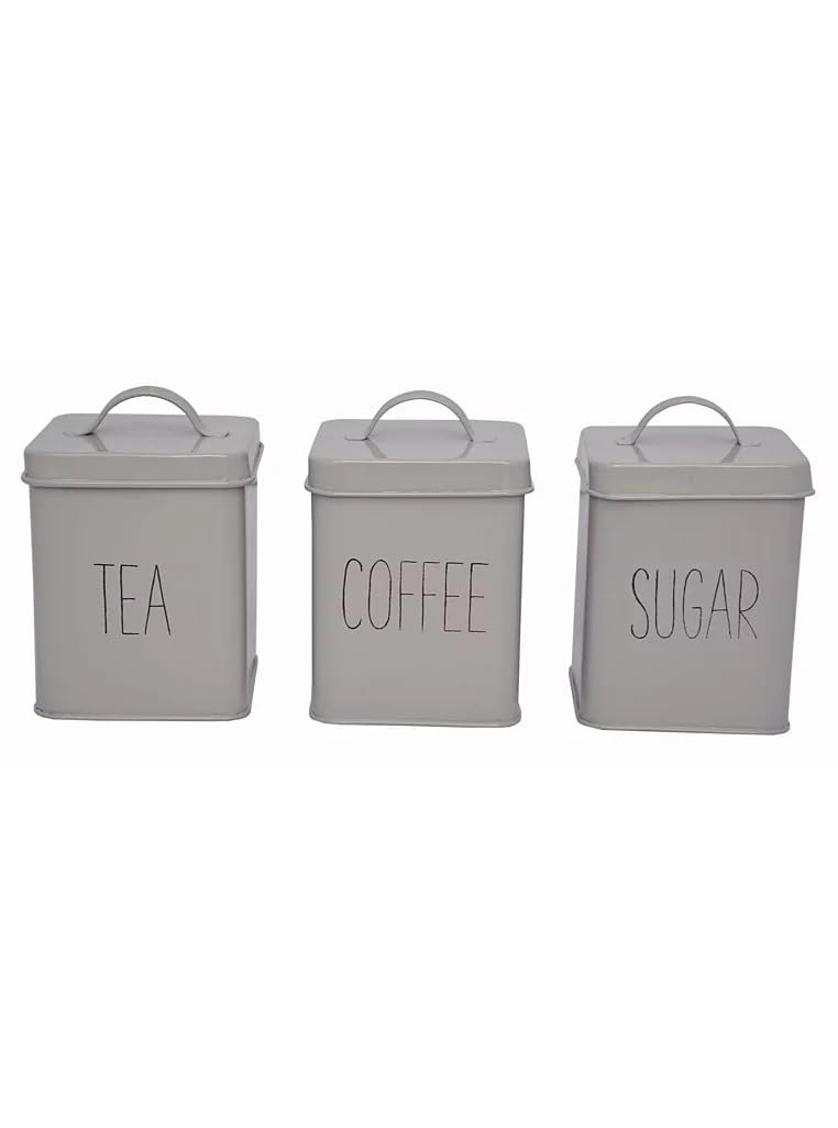 Coffeeholic Tea, Coffee & Sugar Canister Set | Stackable