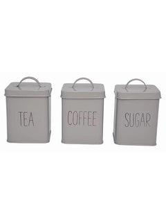 Coffeeholic Tea, Coffee & Sugar Canister Set | Stackable