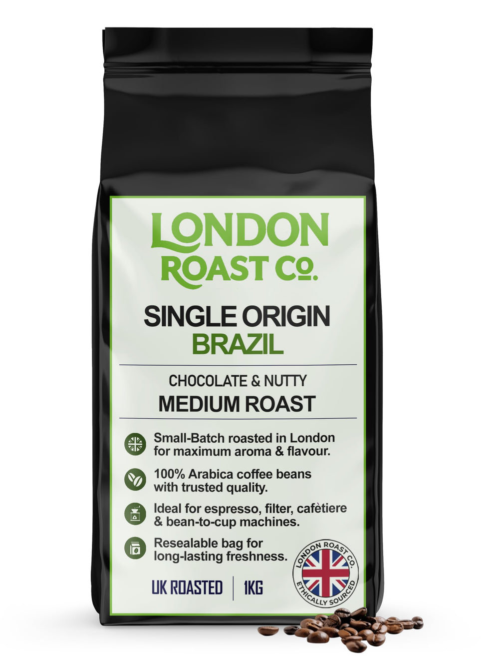London Roast Co Brazil Coffee Beans 1kg | Medium Roast