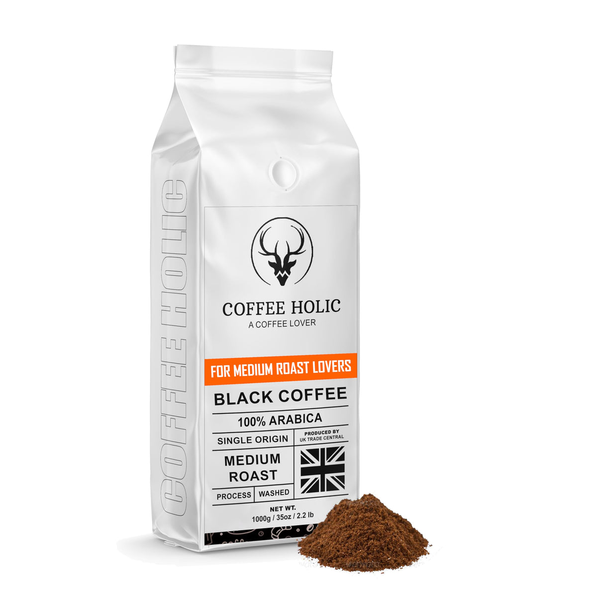 Coffeeholic Ethiopia Black Ground Coffee 1kg | Medium Roast