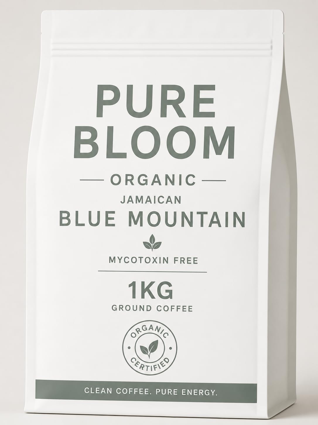 Pure Bloom Clean Jamaican Blue Mountain Ground Coffee 1kg