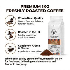 Coffeeholic Velvet White Russian Vodka Ground Coffee 1kg | Medium Roast
