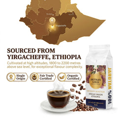 Coffeeholic Ethiopia Coffee Beans 1kg | Light-Medium Roast