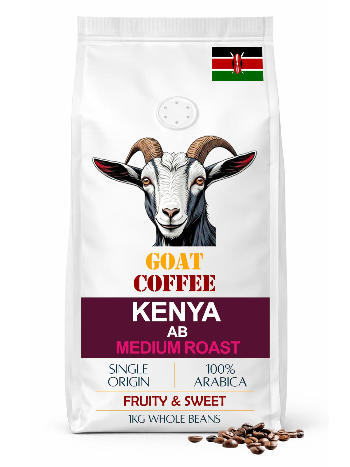Goat Coffee Kenya AB Coffee Beans 1kg | Medium Roast