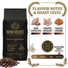 Nero Velvet Espresso Coffee Beans 1kg | Dark Roast