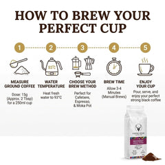 Coffeeholic Midnight Barrel Roast Ground Coffee 1kg | Dark Roast