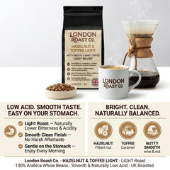 London Roast Co Hazelnut & Toffee Coffee Beans 1kg | Light Roast