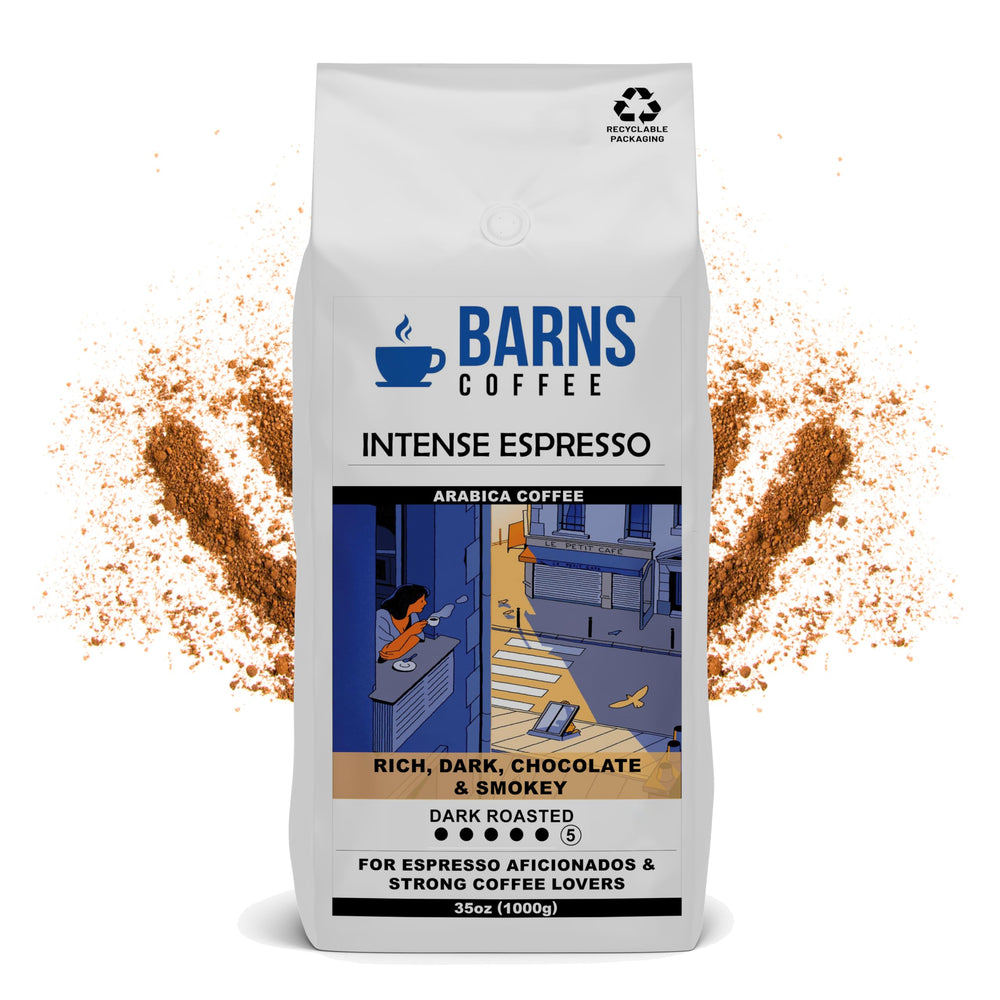 Barns Intense Espresso Ground Coffee 1kg | Dark Roast