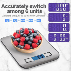 Coffeeholic Digital Kitchen Scales 5kg | Stainless Steel, 0.1g Precision