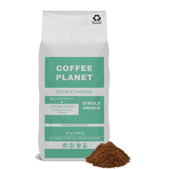 Coffee Planet Ethiopia Decaf Ground Coffee 1kg | Medium Roast