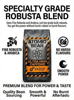 Atomic Bean Ultra High Caffeine Coffee Beans 1kg | Dark Roast