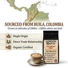 London Roast Co Colombia Huila Coffee Beans 1kg | Light-Medium Roast