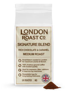 London Roast Co Signature Blend Ground Coffee 1kg | Medium Roast