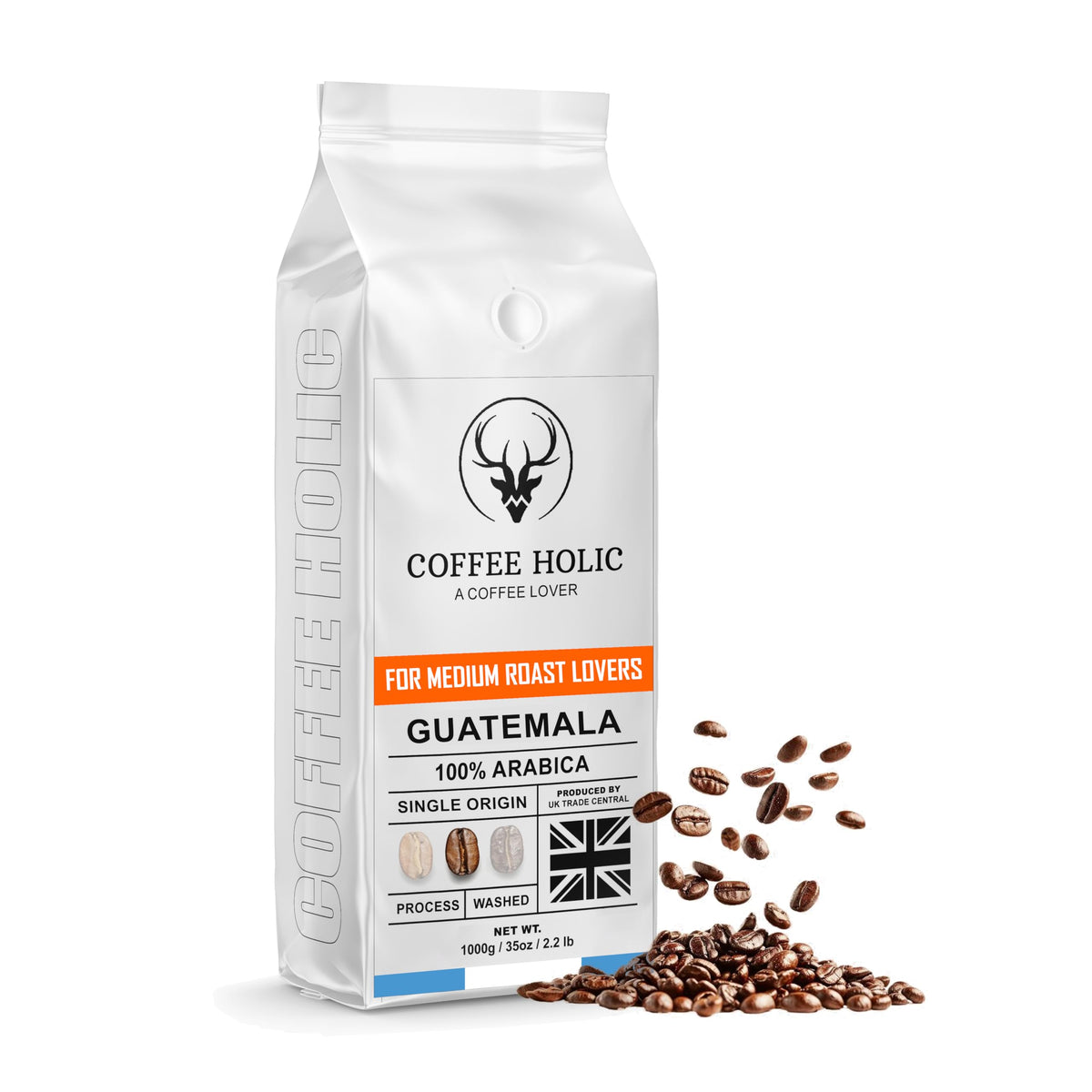 Coffeeholic Guatemala Coffee Beans 1kg | Medium Roast