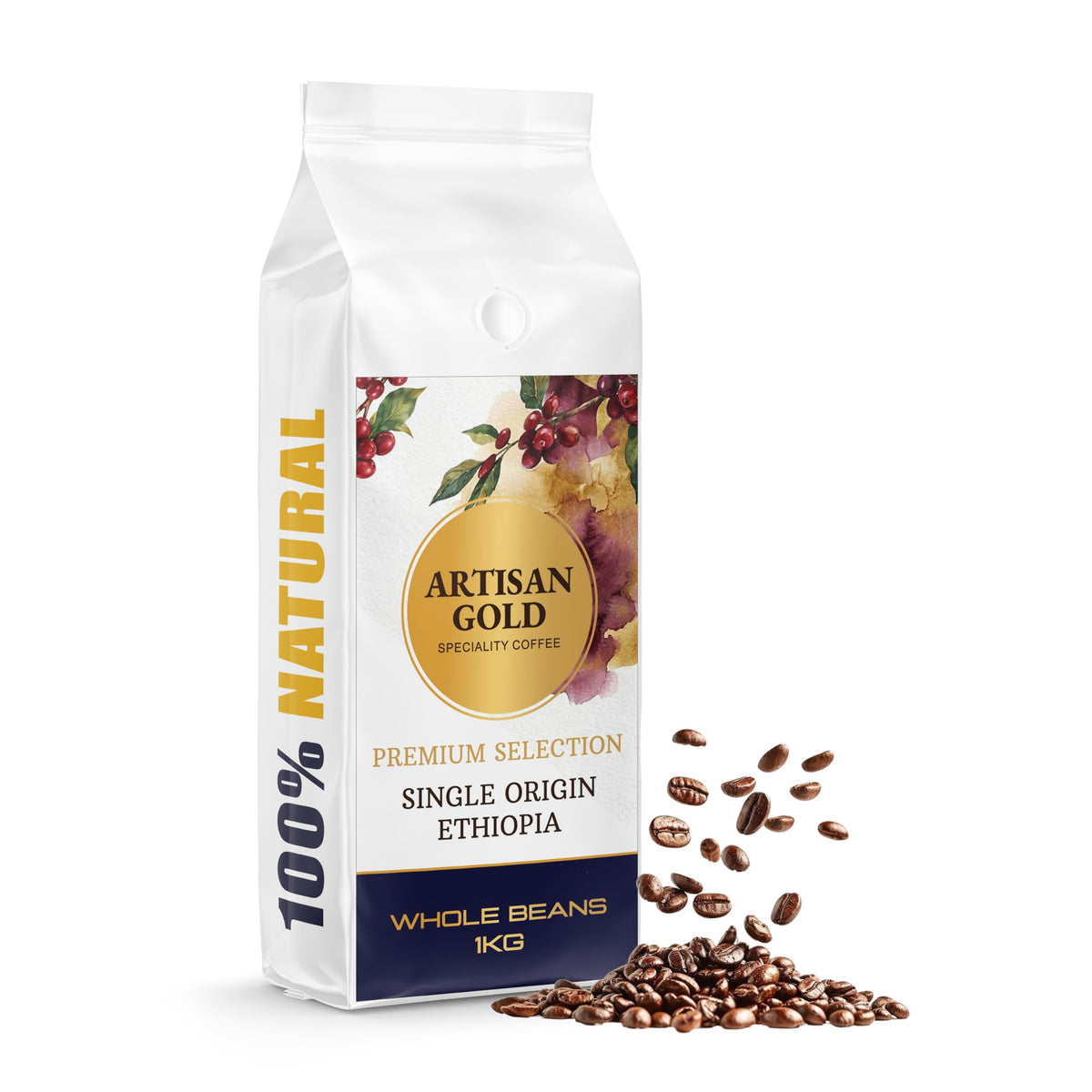 Coffeeholic Ethiopia Coffee Beans 1kg | Light-Medium Roast