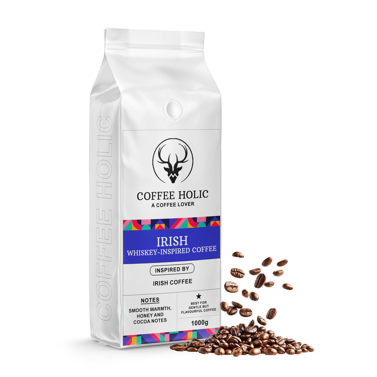 Coffeeholic Irish Whiskey Inspired Coffee Beans 1kg