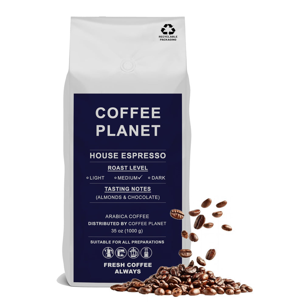 Coffee Planet House Espresso Coffee Beans 1kg | Medium Roast