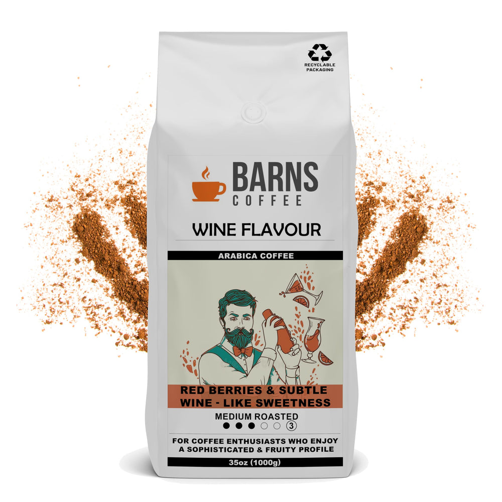 Barns Wine Flavour Ground Coffee 1kg | Medium Roast
