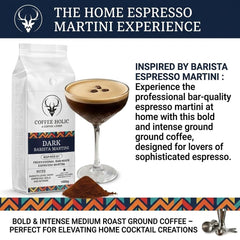 Coffeeholic Dark Barista Martini Ground Coffee 1kg | Medium Roast