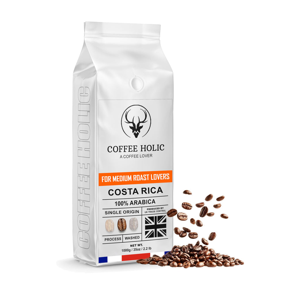 Coffeeholic Costa Rica Coffee Beans 1kg | Medium Roast