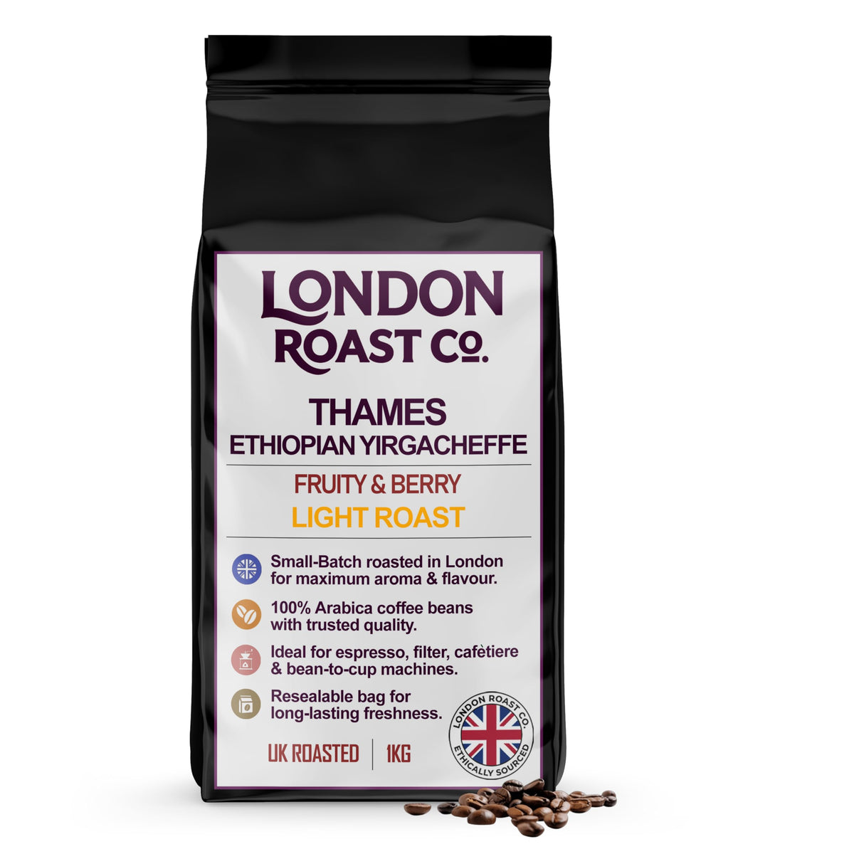 Coffeeholic Thames Roast CO. Fruit & Berry Blend Coffee Beans 1kg