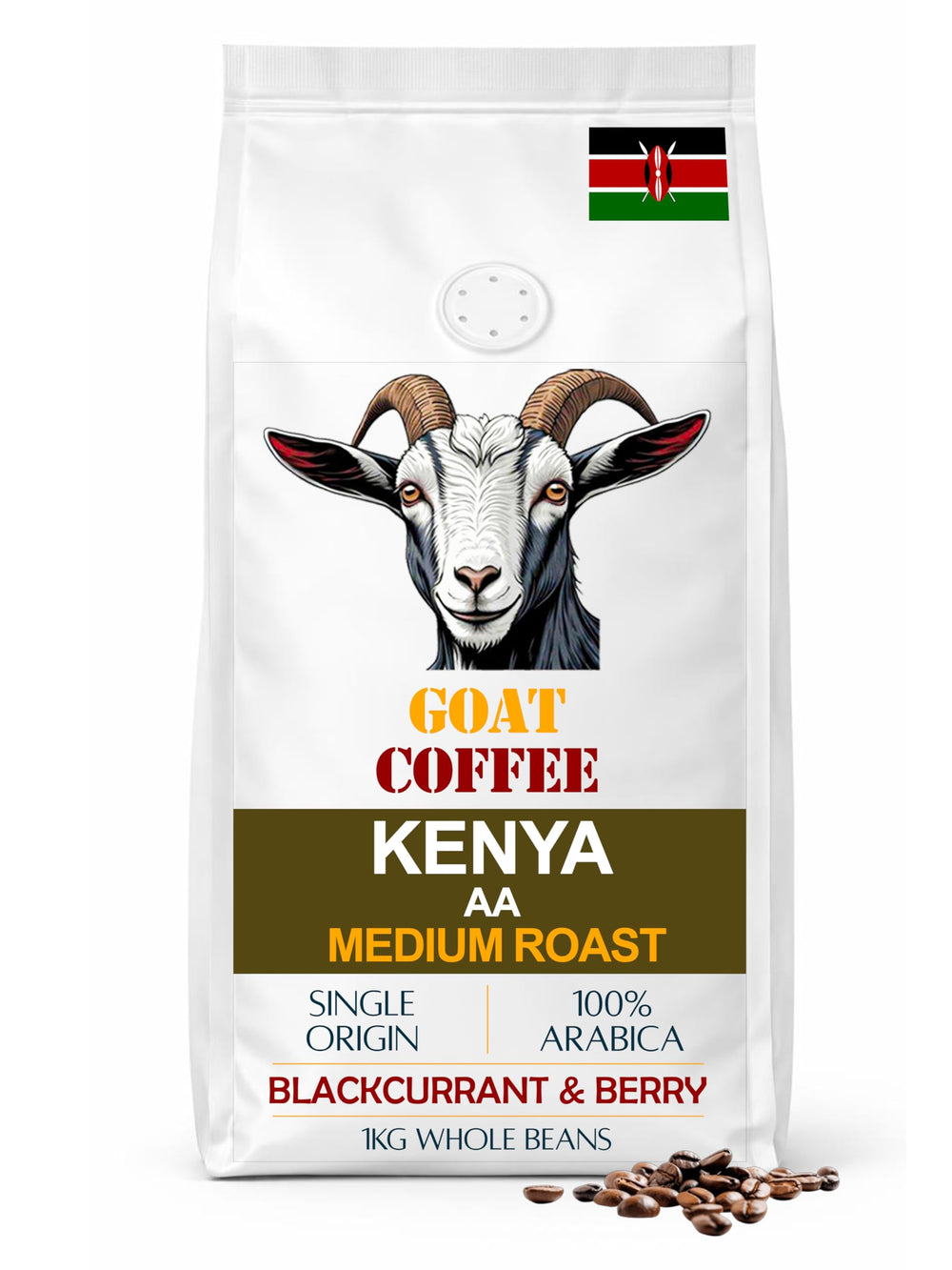 Goat Coffee Kenya AA Coffee Beans 1kg | Medium Roast
