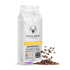 Coffeeholic Italian Coffee Beans 1kg | Light Roast